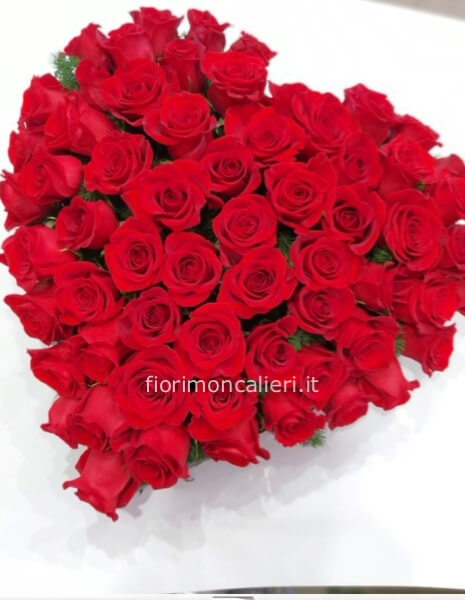 Cuore di rose rosse